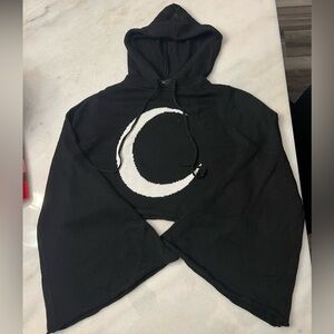 Killstar Black Hooded Cropped Knit Sweater (Large)